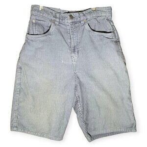 VTG Badge 90s Corduroy Shorts Women’s 16R Blue Relaxed Fit High Waist Baggy Surf